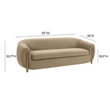 TOV Lina Cafe Au Lait Brown Velvet Sofa