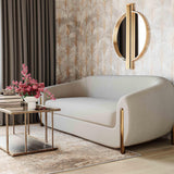 TOV Lina Grey Textured Linen Sofa