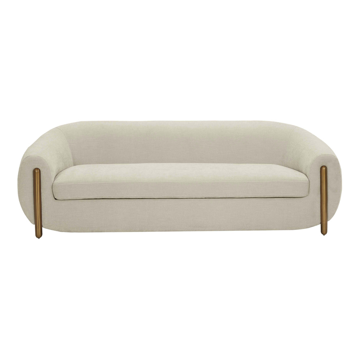 TOV Lina Grey Textured Linen Sofa