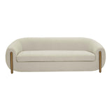 TOV Lina Grey Textured Linen Sofa