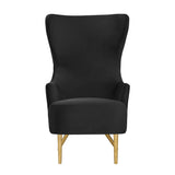 TOV Julia Black Velvet Wingback Chair