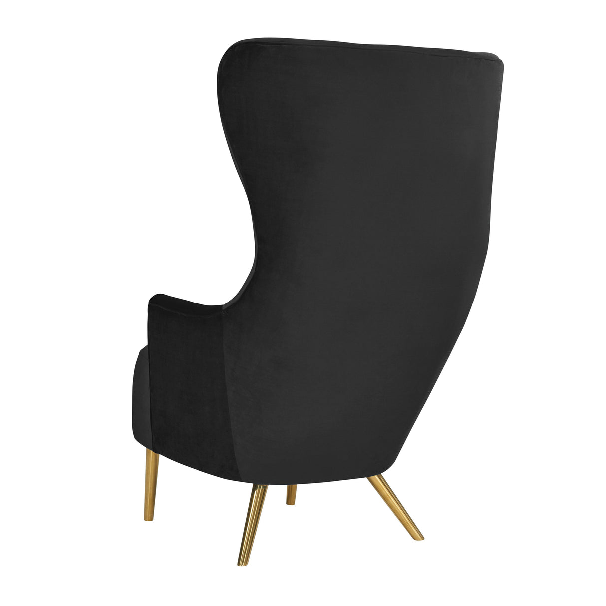 TOV Julia Black Velvet Wingback Chair