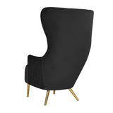 TOV Julia Black Velvet Wingback Chair
