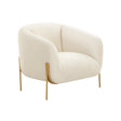 TOV Kandra Cream Velvet Accent Chair