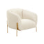 TOV Kandra Cream Velvet Accent Chair