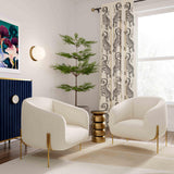 TOV Kandra Cream Velvet Accent Chair