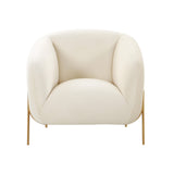 TOV Kandra Cream Velvet Accent Chair