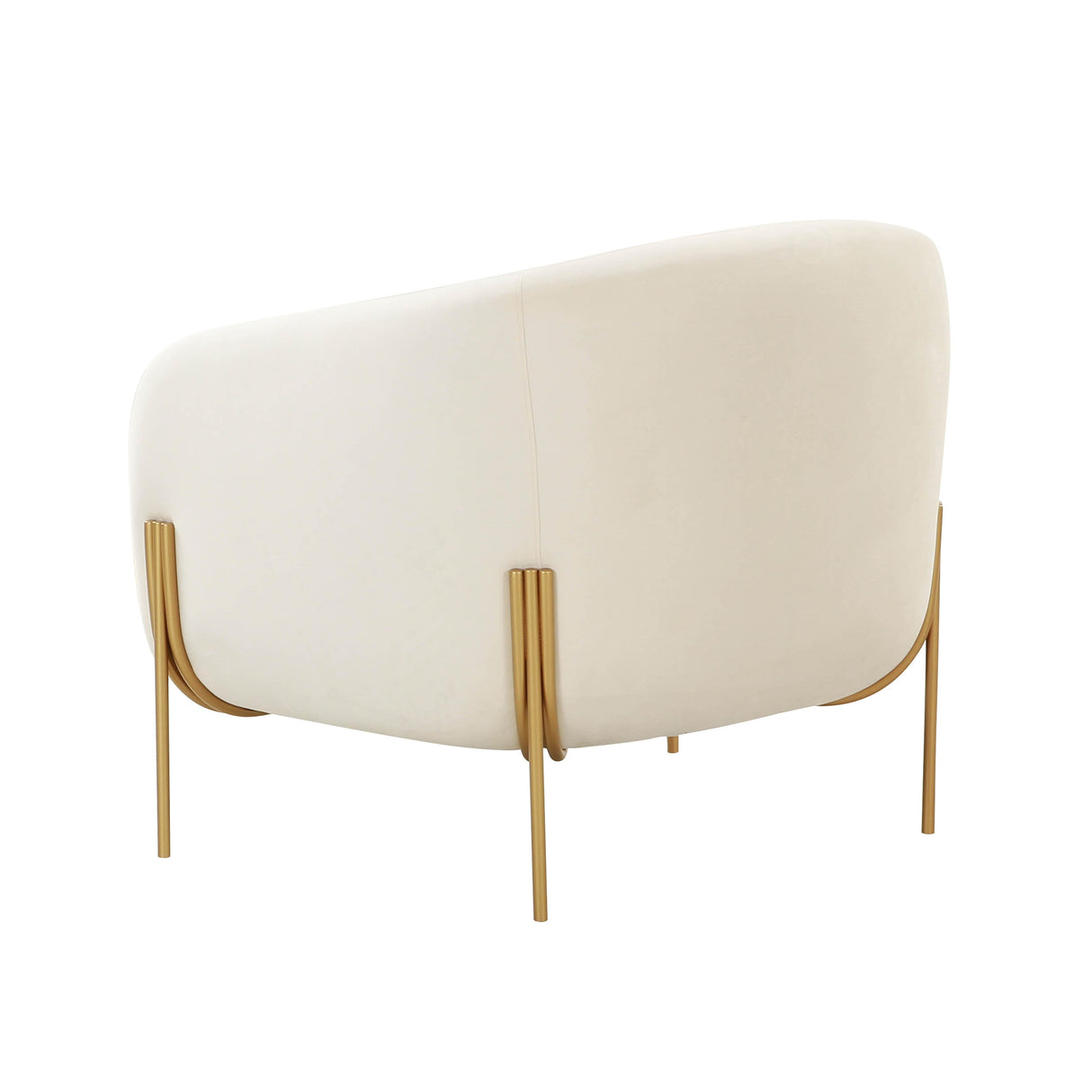 TOV Kandra Cream Velvet Accent Chair