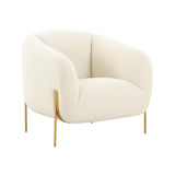 TOV Kandra Cream Shearling Accent Chair