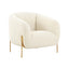 TOV Kandra Cream Shearling Accent Chair