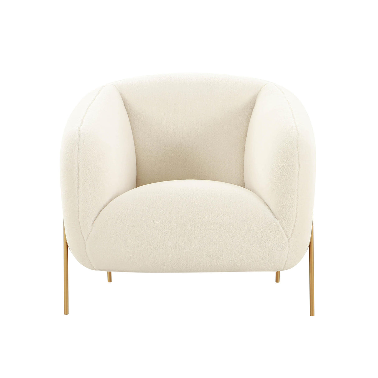 TOV Kandra Cream Shearling Accent Chair