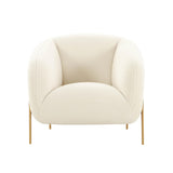 TOV Kandra Cream Shearling Accent Chair