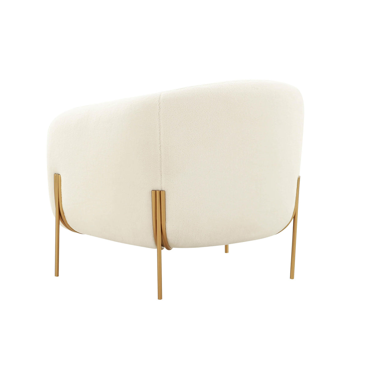TOV Kandra Cream Shearling Accent Chair
