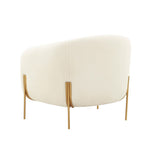 TOV Kandra Cream Shearling Accent Chair