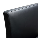 TOV Parma Black Performance Vegan Leather and Stainless Steel Counter Stool - Set of 2