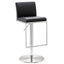 TOV Amalfi Black Performance Vegan Leather Adjustable Stool
