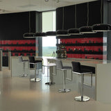 TOV Amalfi Grey Performance Vegan Leather Adjustable Stool