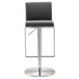 TOV Amalfi Grey Performance Vegan Leather Adjustable Stool