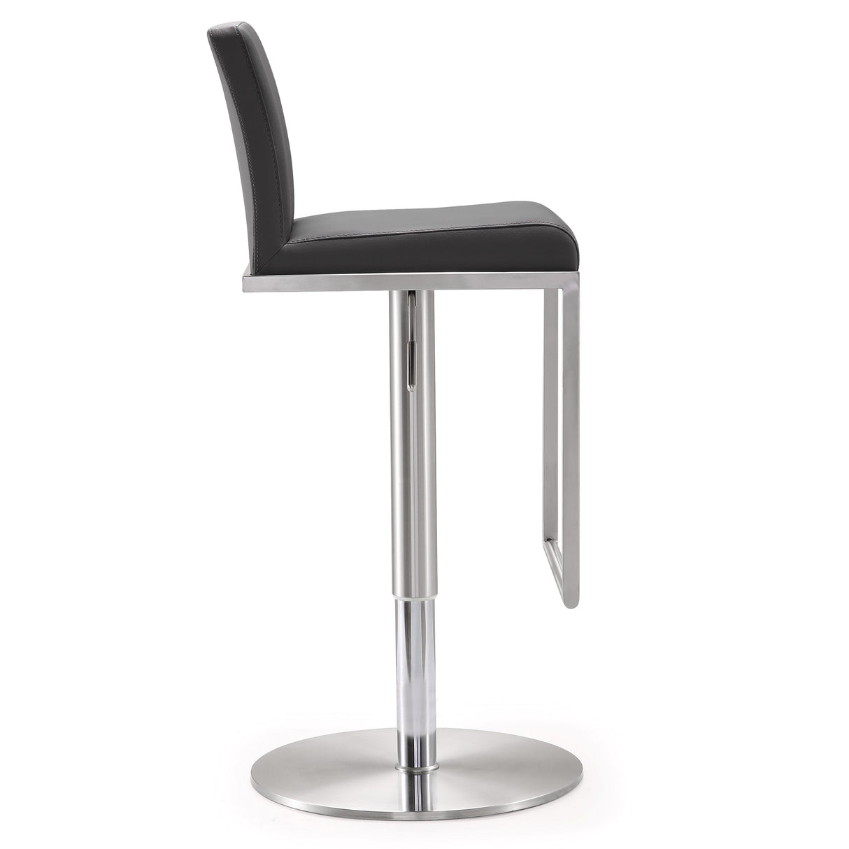 TOV Amalfi Grey Performance Vegan Leather Adjustable Stool