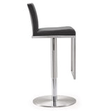 TOV Amalfi Grey Performance Vegan Leather Adjustable Stool