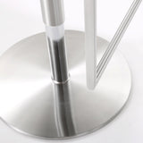 TOV Amalfi Grey Performance Vegan Leather Adjustable Stool