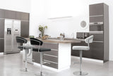 TOV Cosmo Black Performance Vegan Leather and Stainless Steel Barstool