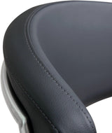 TOV Cosmo Black Performance Vegan Leather and Stainless Steel Barstool