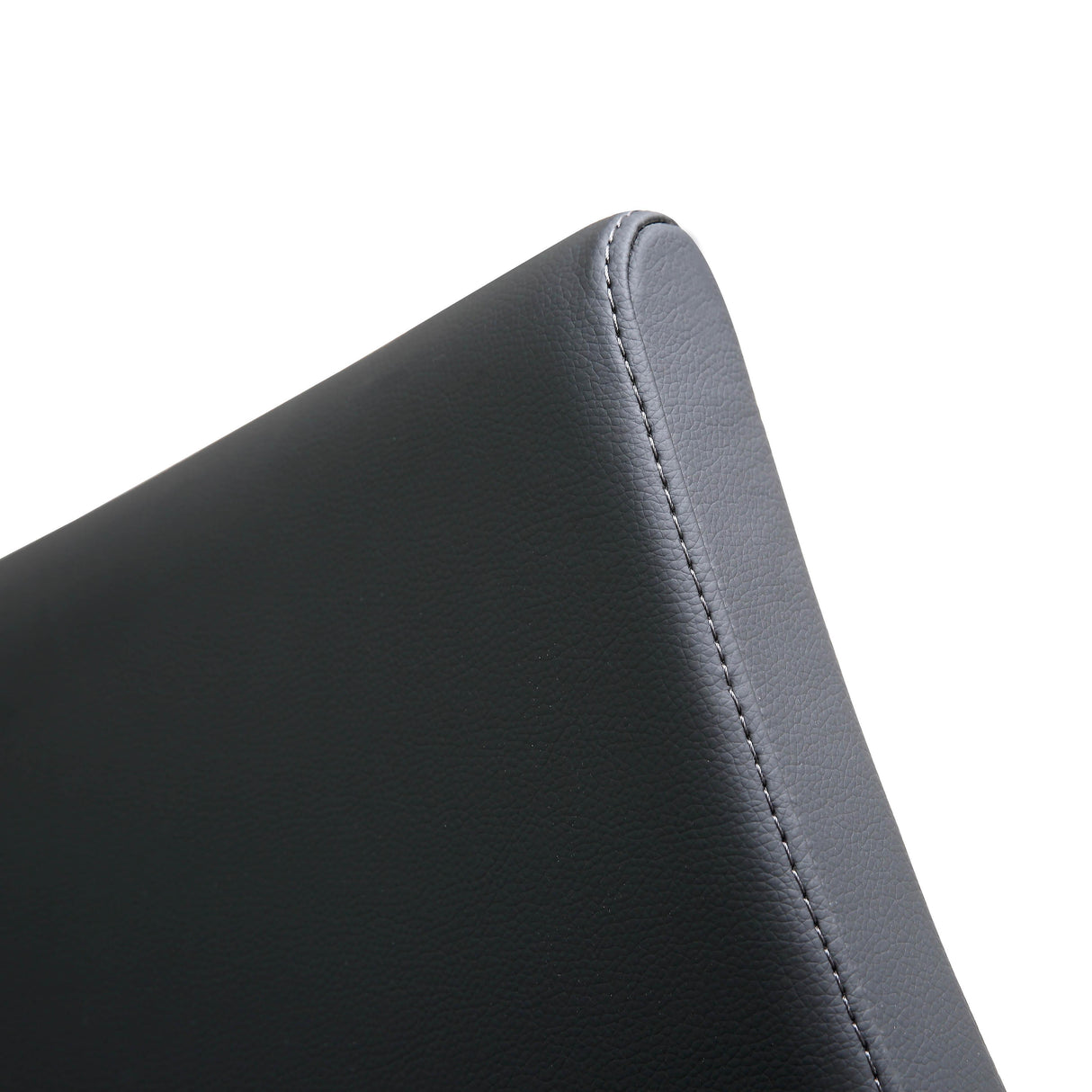 TOV Denmark Black Performance Vegan Leather and Stainless Steel Barstool - Set of 2