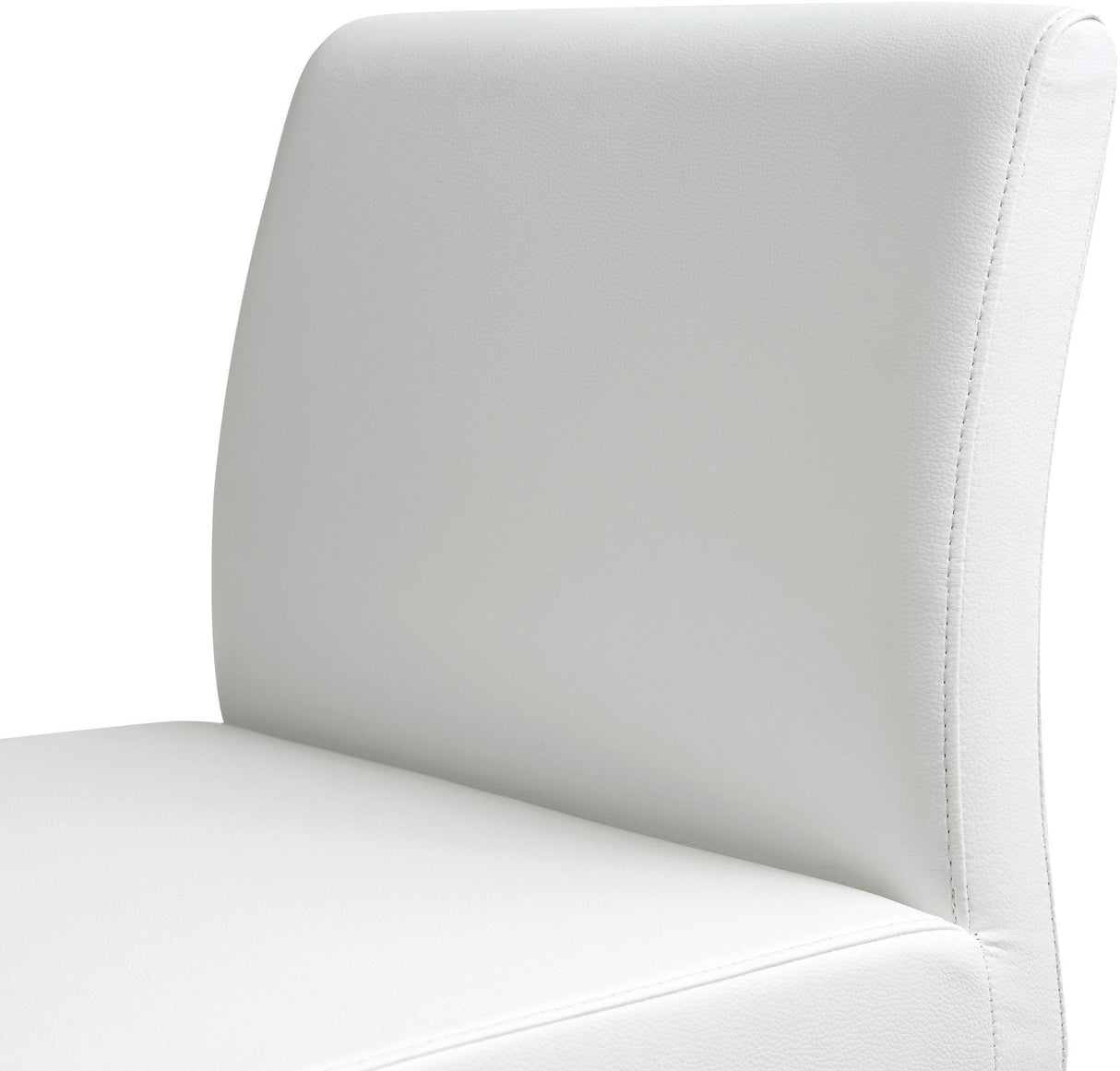 TOV Denmark White Performance Vegan Leather and Stainless Steel Barstool - Set of 2
