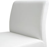 TOV Denmark White Performance Vegan Leather and Stainless Steel Barstool - Set of 2