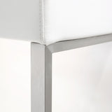 TOV Denmark White Performance Vegan Leather and Stainless Steel Barstool - Set of 2