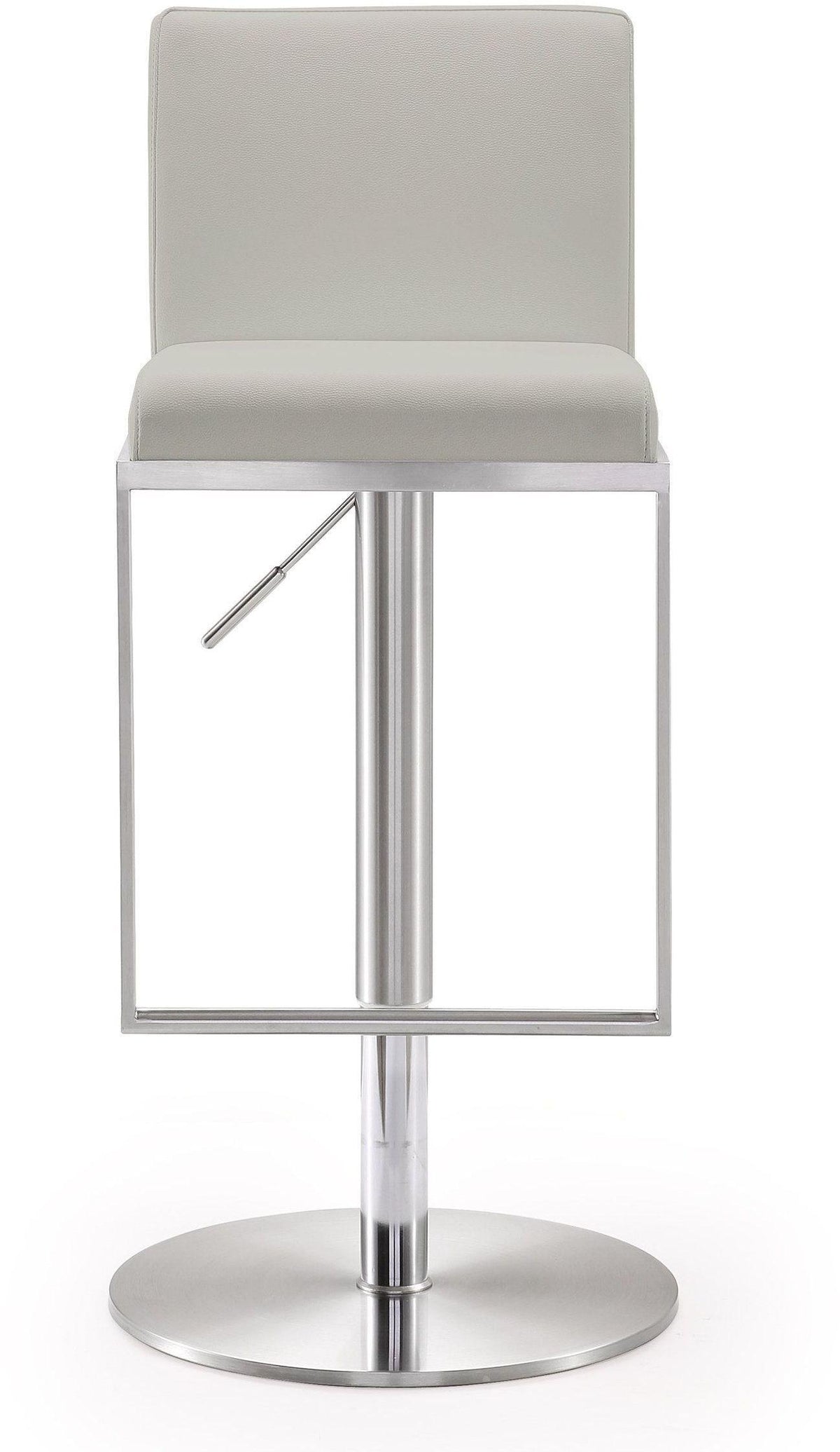 TOV Amalfi Light Grey Performance Vegan Leather Stool