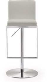 TOV Amalfi Light Grey Performance Vegan Leather Stool