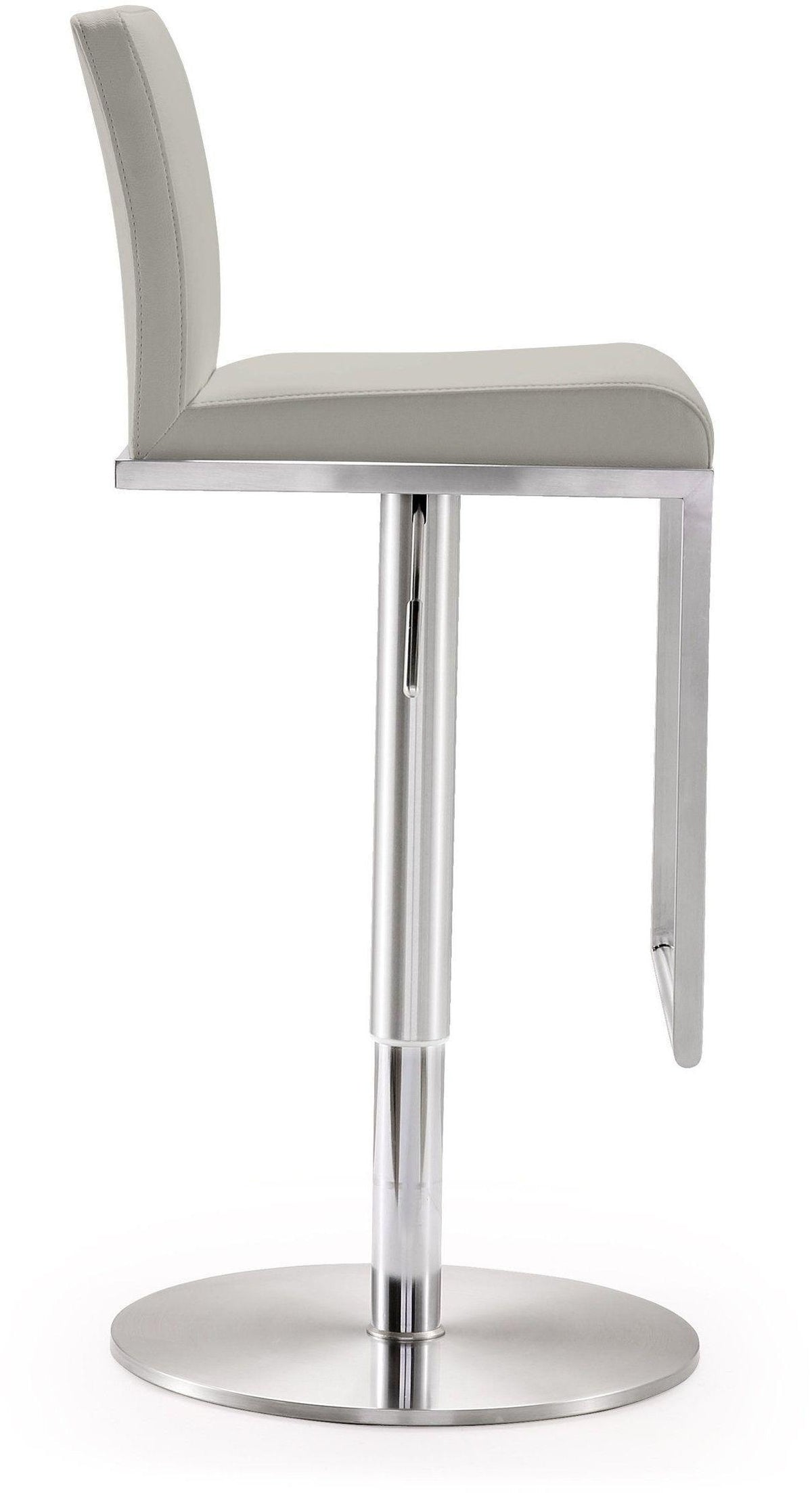 TOV Amalfi Light Grey Performance Vegan Leather Stool