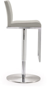 TOV Amalfi Light Grey Performance Vegan Leather Stool