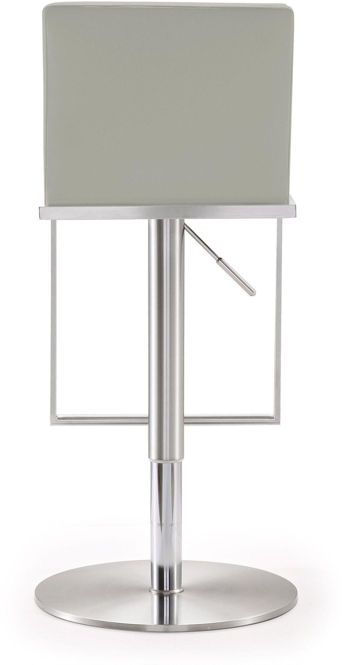 TOV Amalfi Light Grey Performance Vegan Leather Stool