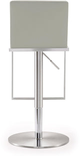 TOV Amalfi Light Grey Performance Vegan Leather Stool