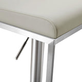 TOV Amalfi Light Grey Performance Vegan Leather Stool