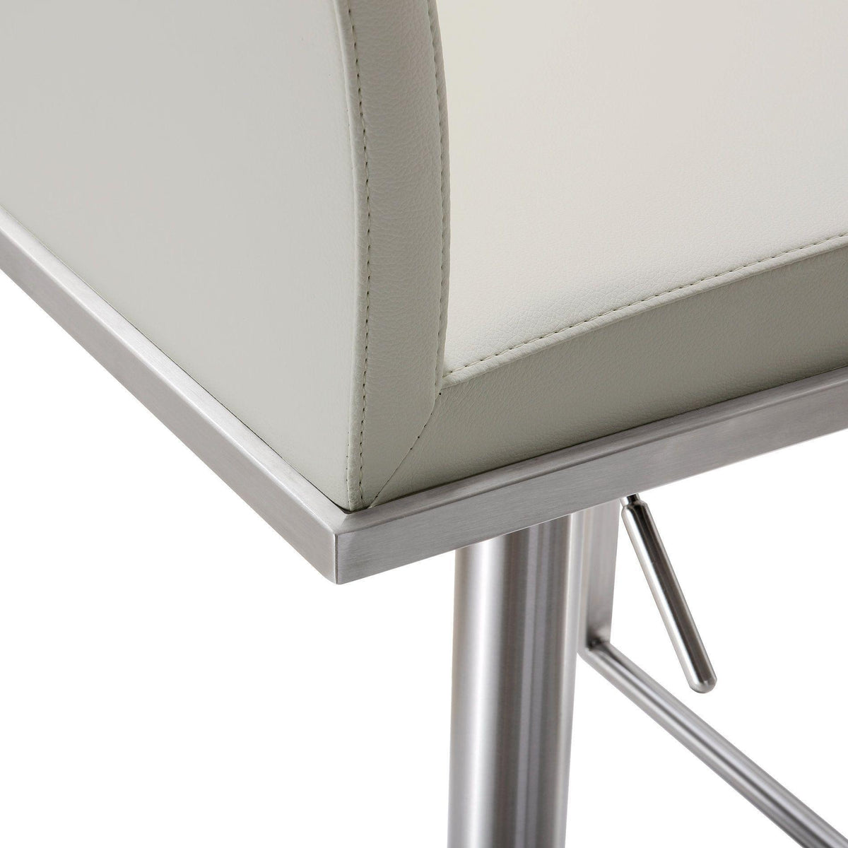 TOV Amalfi Light Grey Performance Vegan Leather Stool