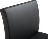 TOV Parma Black Performance Vegan Leather and Gold Steel Counter Stool - Set of 2