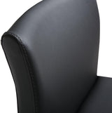 TOV Denmark Black Performance Vegan Leather and Gold Steel Counter Stool - Set of 2