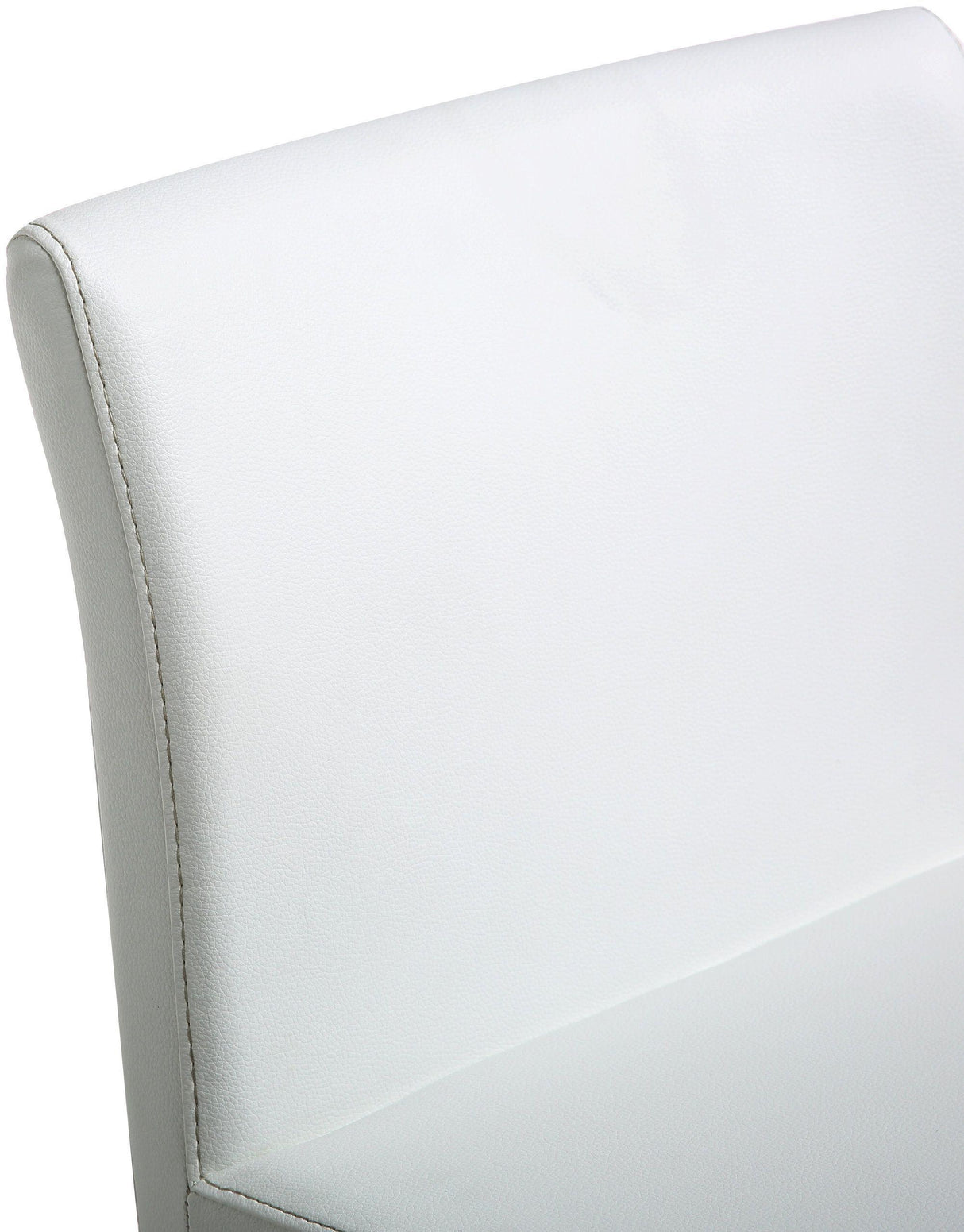 TOV Denmark White Performance Vegan Leather and Gold Steel Counter Stool - Set of 2