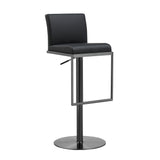 TOV Amalfi Black Performance Vegan Leather on Black Stool