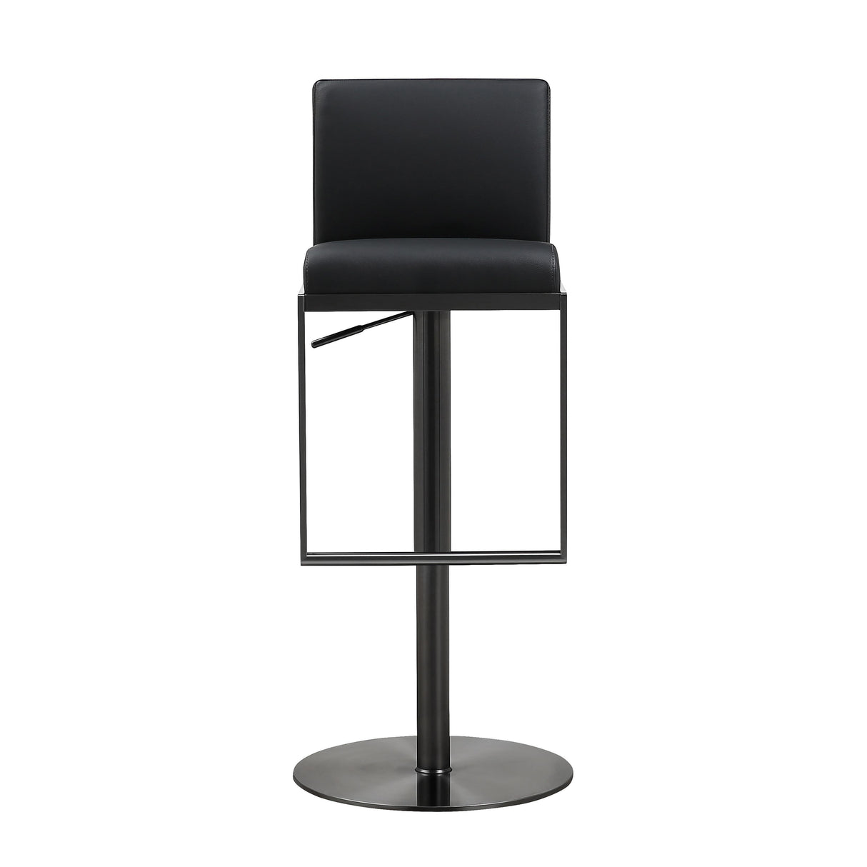 TOV Amalfi Black Performance Vegan Leather on Black Stool