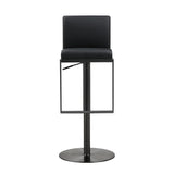 TOV Amalfi Black Performance Vegan Leather on Black Stool