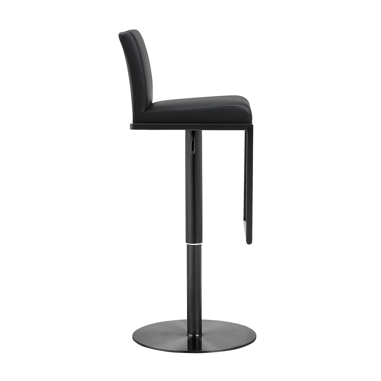 TOV Amalfi Black Performance Vegan Leather on Black Stool
