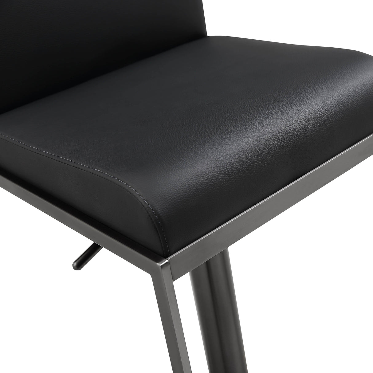 TOV Amalfi Black Performance Vegan Leather on Black Stool
