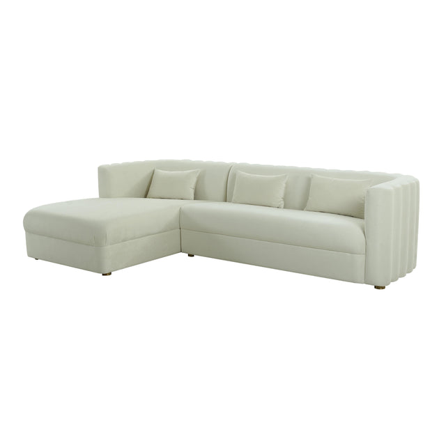 TOV Callie Cream Velvet Sectional - LAF