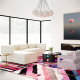 TOV Callie Cream Velvet Sectional - LAF
