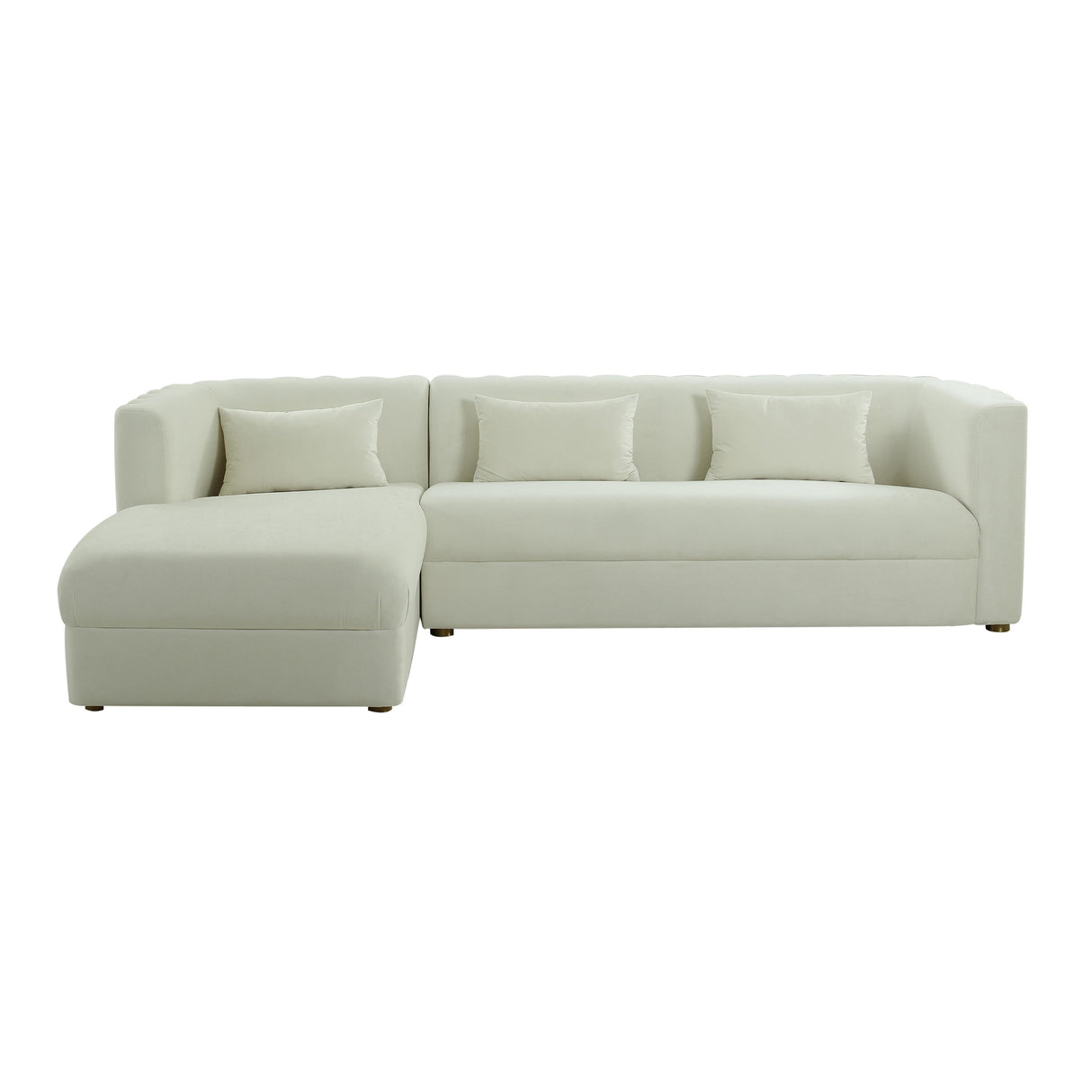 TOV Callie Cream Velvet Sectional - LAF